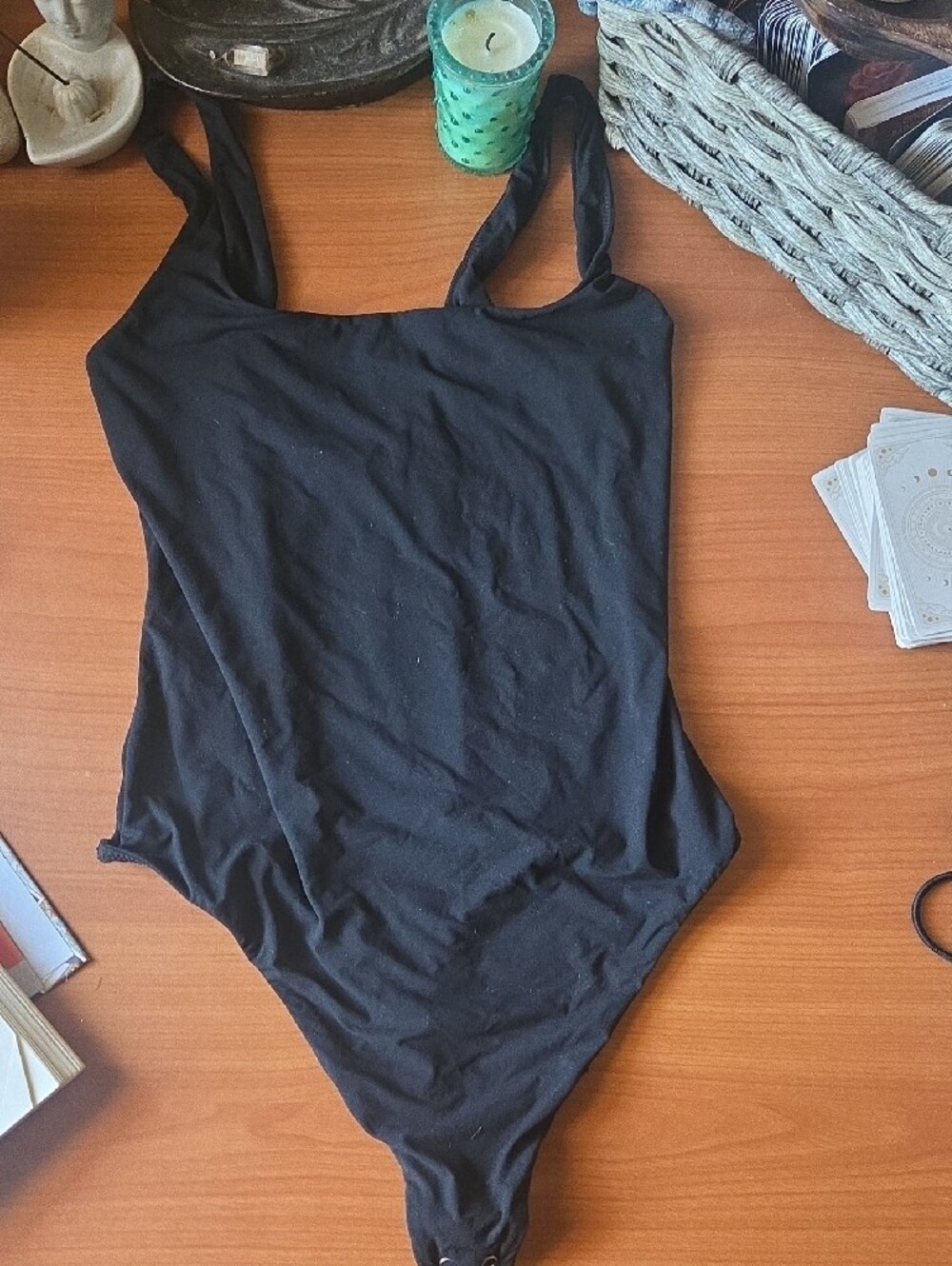 Auden Black Scoop Neck Bodysuit